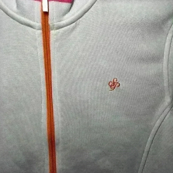 Women’s White & Orange South Pole Track Jacket (Sz M) - Picture 2 of 5